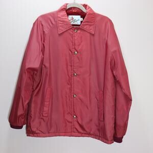 Vintage Red Nylon‎ Coach Jacket Weather Breaker Thompson Cargo